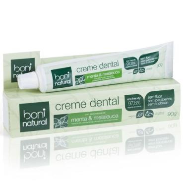Imagem de Creme dental menta&melaleuca sem flúor 90G - Boni Natural