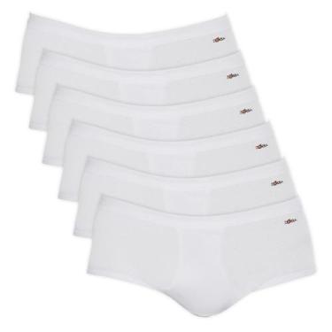 Imagem de Kit 6 Cuecas Zorba Slip Linea com Abertura Algodão 185 Branco - G, Bra