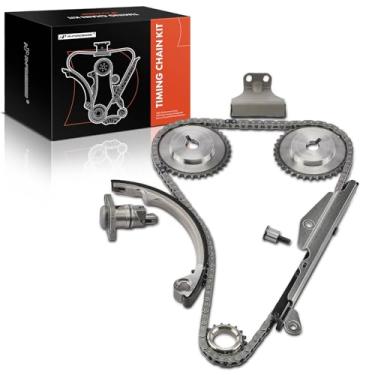 Imagem de A-Premium Kit de corrente de sincronização do motor 8 peças com roda dentada, tensor e guia compatível com Nissan e Infiniti - Sentra 1991-1994/1996-2001, 200SX 1995-1998, NX 1991-1993, G20 - DOHC, L4