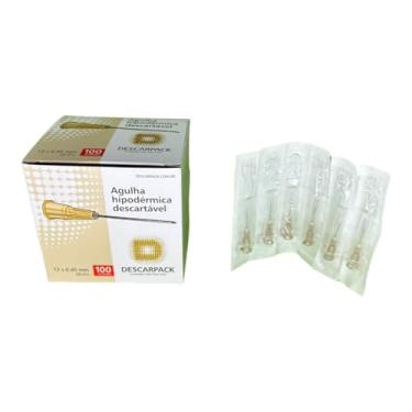 Imagem de Agulha Hipodérmica Marrom 13 x 4.5 mm Descarpack - 100 unidades