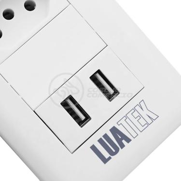 Imagem de Tomada De Parede 1 Entrada Fonte 2 Usb 5v 10a Bivolt