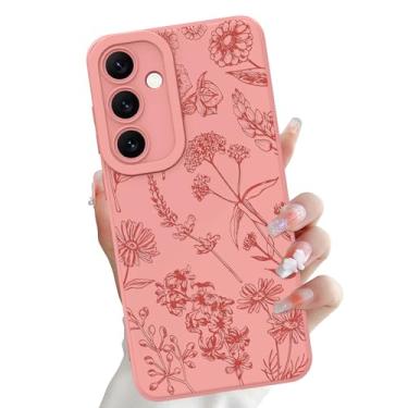 Imagem de OOK Capa compatível com Samsung Galaxy S24 Plus, estampa floral de flores silvestres rosa de silicone, capa de telefone macia e fina à prova de choque para mulheres e meninas - flores silvestres rosa