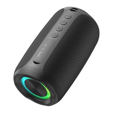 Imagem de SUNGOOYUE Alto-falante Bluetooth 8w, Som Poderoso, Bateria de 1800mah, Portátil, 10 Metros, Alto-falante Sem Fio Com Luzes Rgb para Festa Em Casa, Piscina Ao Ar Livre, Praia (preta)