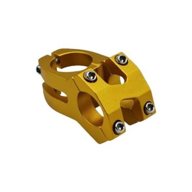 Imagem de Mesa de guidão curta para MTB 25.4/31.8x45 em liga de alumínio para bicicletas de corrida, downhill e estrada.(25.4mm-gold)