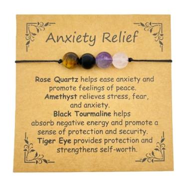 Imagem de Pulseira de proteção empática para alívio da ansiedade, joias inspiradoras, presentes espirituais para mulheres e homens (Anxiety Relief-KZBR)