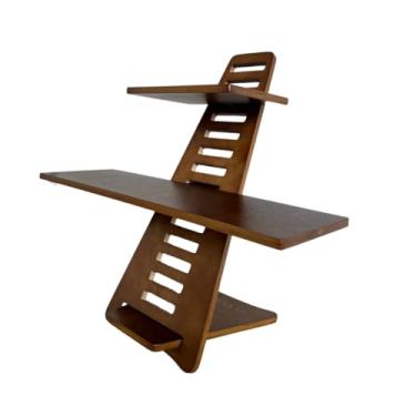 Imagem de Sleekform Conversor de mesa em pé – Altura ajustável para levantar a mesa, estação de trabalho para escritório ou casa, madeira de mesa portátil – nogueira