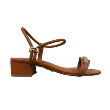 Imagem de Sandália Bottero Feminina 373002 Salto Bloco Couro Atanado-Feminino