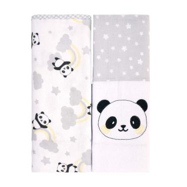 Imagem de Manta Flanelada Estampada para Bebê 79 cm x 80 cm Bublim