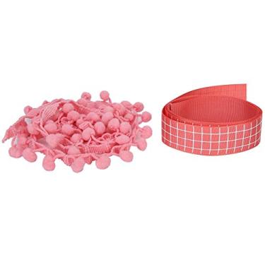 Imagem de SIWOTED 2 unidades de fita de 25 mm/10 mm de fita de impressão de bola DIY material de embrulho de roupas acessório de ornamento (Estilo2)