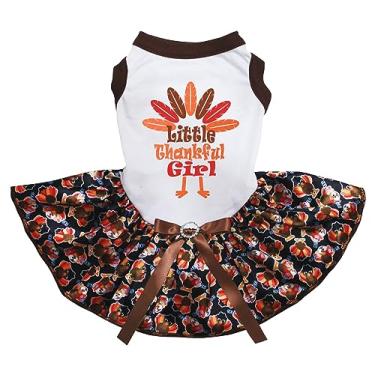 Imagem de Petitebella Little Thankful Girl Vestido para cachorrinhos de peru (branco/bebê peru, pequeno)