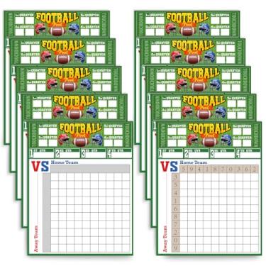 Imagem de Soulchen Pôster de piscina de futebol de 10 peças, 28 x 23 cm, placa de quadrados, tira esportiva de futebol, raspar para apostas em jogos esportivos, lembrancinhas de festa