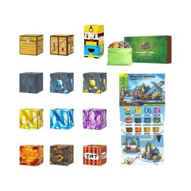 Imagem de Blocos De Construção Magnéticos Brinquedo Montessori STEM Para Criança