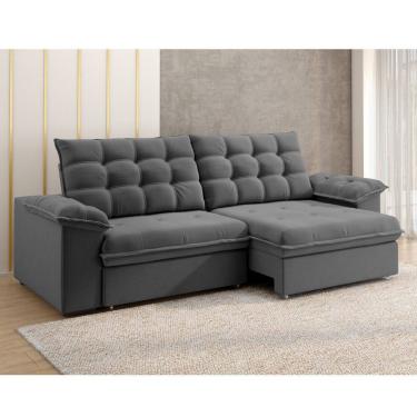 Imagem de Sofa 3 Lugares Retratil Reclinavel 230cm Slim Veludo Palermo Besthouse