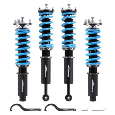 Imagem de maXpeedingrods Coilover for Honda Accord 2003-2008 Sedan, for Acura TSX 2004-2008, 24 Levels Damper Adjustable Coilovers Suspension Kit, Height Adjustable T6 Upgraded Lowering Kits Blue