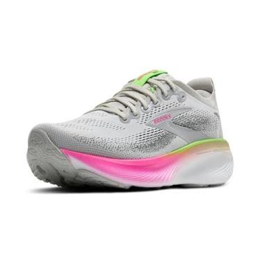 Imagem de Brooks Tênis de corrida e caminhada feminino Adrenaline GTS 25, Ostra/Rosa/Verde, 42
