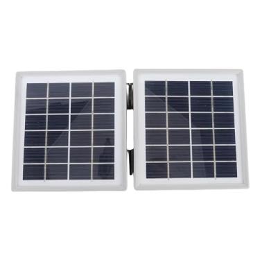 Imagem de Carregador solar portátil 10W Painel solar dobrável de silício monocristalino de alta eficiência com 2 portas DC IP65 à prova d'água para caminhadas, acampamento, pesca, (Branca)