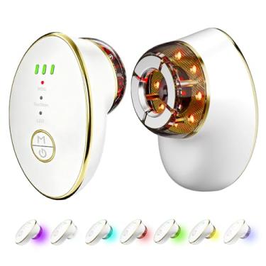 Imagem de Terapia de luz vermelha para rosto, massageador de drenagem linfática LED de 7 cores, ventosa facial para apertar a pele, dispositivo de lifting facial