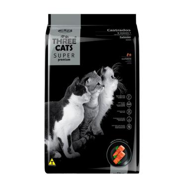 Imagem de Ração Gatos Three Cats Super Castrados Salmão 3kg