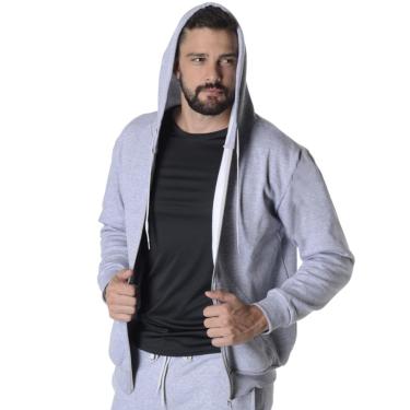 Imagem de Moletom Aberto Suffix Canguro Com Bolso E Capuz Masculino-Masculino