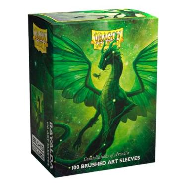 Imagem de Sleeve Dragon Shield Standard Padrão Brushed Art Rayalda the Ethernal Calm Verde Magic RPG TCG Board Game