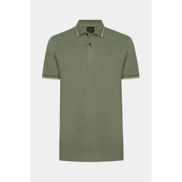 Imagem de Polo Aramis Manga Curta Piquet Duplo Verde Militar-Masculino