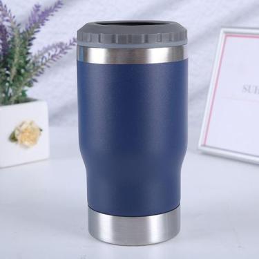 Imagem de Copo Porta Lata Cerveja 6x1 Garrafa Longneck Térmico de Inox Com Abrid