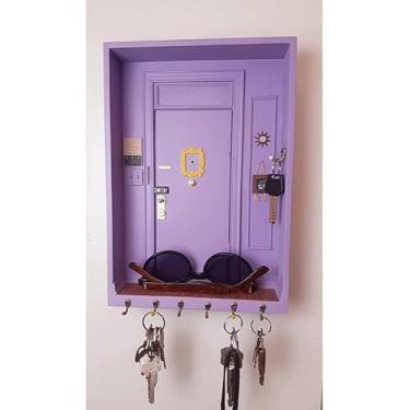 Imagem de Chaveiro Porta Monica Friends Central Perk Decoração de Casa Parede Artesanal Personalizado para Amantes Série TV Porta-Chaves Gancho Rack Chaves Multifuncional Entrada Banheiro Sala Estar Escritório