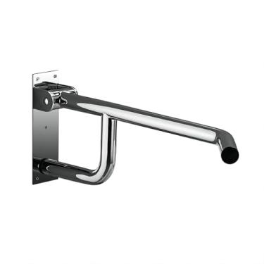 Imagem de HDVLXZLY Barras de apoio para deficientes de banheiro de aço inoxidável antiderrapante trilhos de vaso sanitário para mulheres grávidas com deficiência, 60 cm, prata