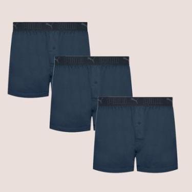 Imagem de Kit Com 3 Samba Canção Masculina Puma Com Cós Elástico E Abertura-Masculino