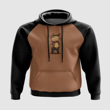 Imagem de Blusa com Capuz Capivara Aventureira Cowboy - Fabriqueta, P