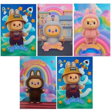 Imagem de Kit 10 Caderno Brochurão Labubus 96 Fls Costurado Capa Dura - LALAIMP2