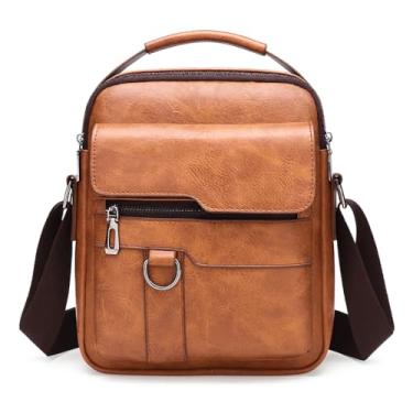 Imagem de Bolsa Ombro Maculina Couro Pu Transversal Elegante