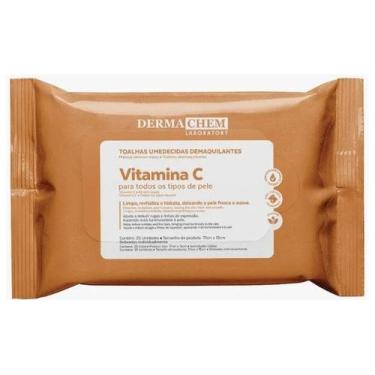 Imagem de DermaChem Toalhas Umedecidas Demaquilantes Vitamina C - 25 UN