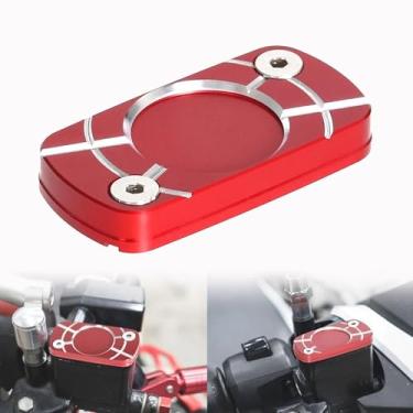 Imagem de Tampa do reservatório de fluido de freio dianteiro Monkey compatível com Monkey 125 CT125 Trail 125 DAX ST125 Acessórios de motocicleta Tampa do tanque de óleo do freio dianteiro (vermelha)