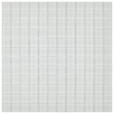 Imagem de Kit 1m² Pastilha de Vidro Ice 30cm X 30cm Branca