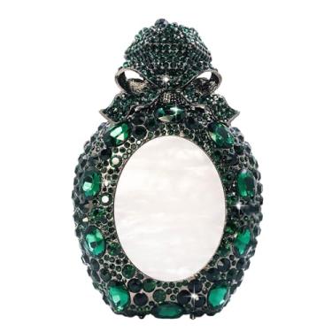 Imagem de Usuisy Novidade Perfume Feminino Cristal Clutch Evening Bags Formal Party Prom Strass Clutch Bolsas e Bolsas, Mini, Verde, Mini