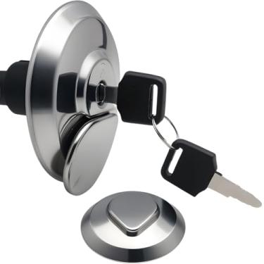 Imagem de Tampa de Tanque Combustível Honda CG Titan/Fan 125/150 Bros Strada CBX Twister XRE — Com 2 chaves