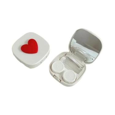 Imagem de Estojo Mini Coração Para Lentes De Contato Com Espelho, Adorável Organ