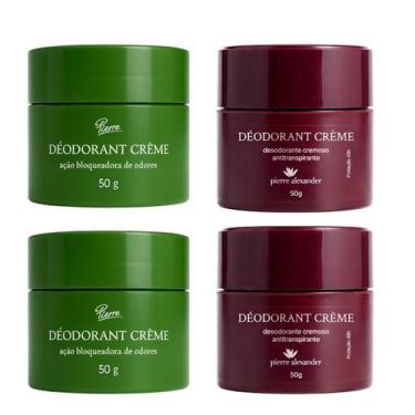 Imagem de Kit 2 Desodorante Em Creme Pierre Alexander + 2 Bloqueador Odores