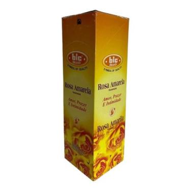 Imagem de Incenso Indiano Bic Rosa Amarela 25 Caixas com 8 Varetas - Lua Mística