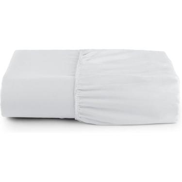 Imagem de Lençol Avulso Queen 198x158x26 100% Poliéster 400 Fios Branco