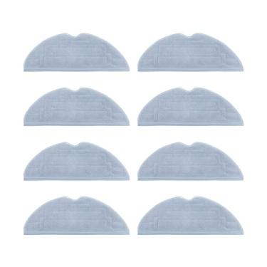 Imagem de BEIDUOYANG 6/8/12 peças robô aspirador de pó esfregão pano panos de esfregão molhado almofadas para aspirador de pó robótico peças acessórios mantém seus pisos limpos com estes acessórios, oito peças