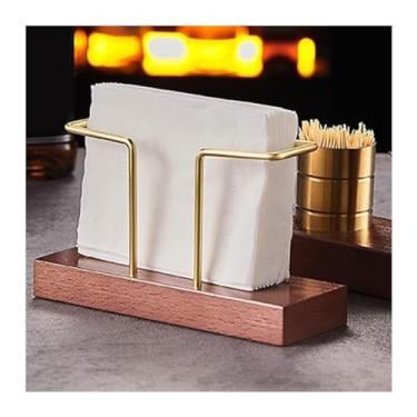 Imagem de Suportes de capa de caixa de lenços contratados Suporte vertical de lenços, suporte de papel de seda de madeira, rack de guardanapo, caixa de armazenamento de palito de dente, organizador de mesa 5,5