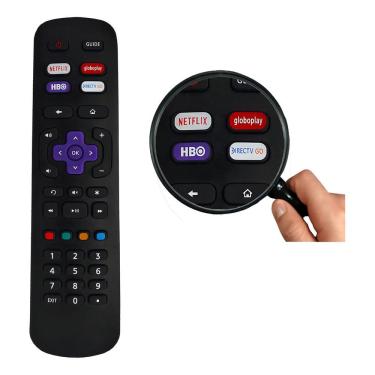 Imagem de Controle Remoto Compatível Tv Semp Tcl Toshiba Roku Smart Led 32r5500 43r5500 32r6500 43r6500 32r6610