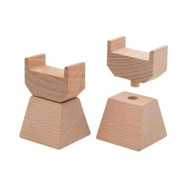 Imagem de Brinquedos De Trem De Madeira Para Crianças Com Acessórios De Ponte E 