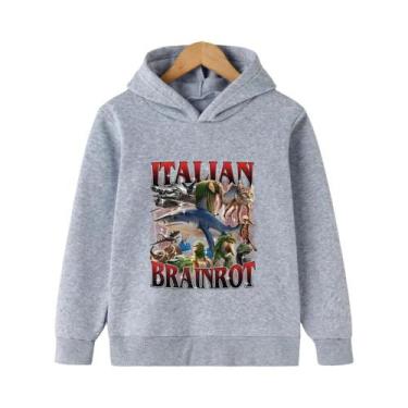 Imagem de Moletom Infantil Com Capuz De Personagens Italianos Divertidos Quente 