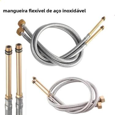 Imagem de Mangueira De Encanamento De Aço Inoxidável Com Trança De Nylon, Duto D