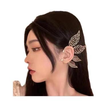 Imagem de Brinco De Orelha Feminino Chique Com Folha De Bordo Vazada E Zircônia 