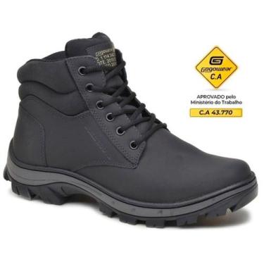 Imagem de Bota Masculino Segurança EPI CA Gogowear Couro Com IPI C.A 43.770, Pre