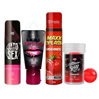Imagem de Kit 4 Produtos Sex Shop Gel Apertadinha Lubrificante Splash - Pepper B